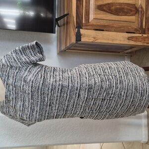 Loft Short Sleeve,Tweed Cotton Blend Dress with front pockets